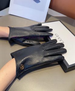 Gucci Women's Sheepskin Gloves, Fashionable Gloves, Warm in Autumn and Winter with Velvet Insl0d5c3q