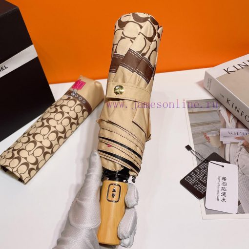 COACH fully automatic folding umbrella with new coating technology, dark umbrella fabric, be7zhahdt8 - Image 5