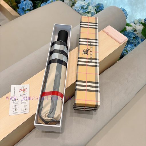 Burberry's classic plaid three fold automatic folding umbrella of the year is the pinnacle olikymbat - Image 2