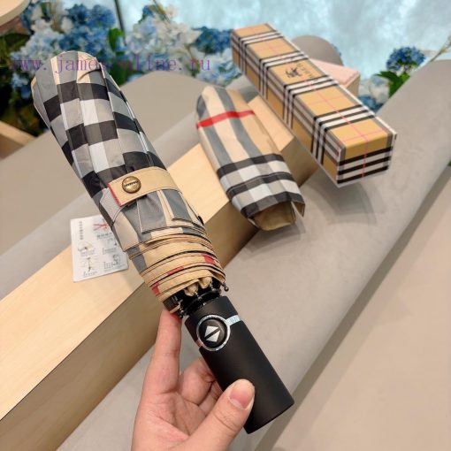 Burberry's classic plaid three fold automatic folding umbrella of the year is the pinnacle olikymbat - Image 4