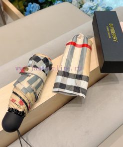 Burberry's classic plaid five fold manual folding umbrella is made of Taiwan imported UV res14n1wwjf