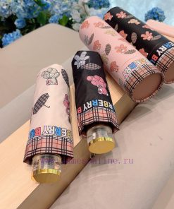 Burberry crystal handle, five fold manual folding umbrella, selected from Taiwan imported UVn022znpf