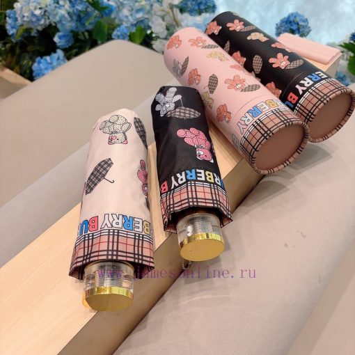 Burberry crystal handle, five fold manual folding umbrella, selected from Taiwan imported UVn022znpf