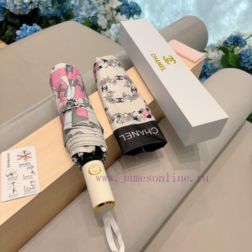 Chanel 2024 New Chanel Triple Fold Automatic Folding Umbrella Classic Hot Sale Selected Taiw3fdksc57 - Image 4