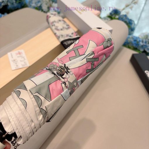 Chanel 2024 New Chanel Triple Fold Automatic Folding Umbrella Classic Hot Sale Selected Taiw3fdksc57 - Image 5