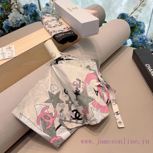 Chanel 2024 New Chanel Triple Fold Automatic Folding Umbrella Classic Hot Sale Selected Taiw3fdksc57 - Image 6