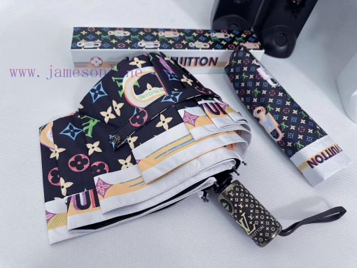 LOUIS VUITTON 2024 New Printed Key Explosive Pattern Triple Fold Automatic Folding Sunny Umb0znkauvk - Image 2