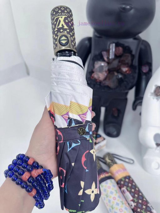 LOUIS VUITTON 2024 New Printed Key Explosive Pattern Triple Fold Automatic Folding Sunny Umb0znkauvk - Image 3
