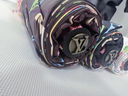 LOUIS VUITTON 2024 New Printed Key Explosive Pattern Triple Fold Automatic Folding Sunny Umb0znkauvk - Image 5