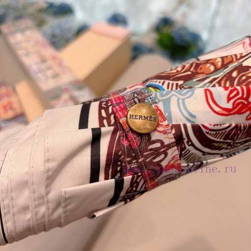 Herm è s 2024 new premium H home triple fold automatic umbrella presents its exquisite craftvxs32xag - Image 5