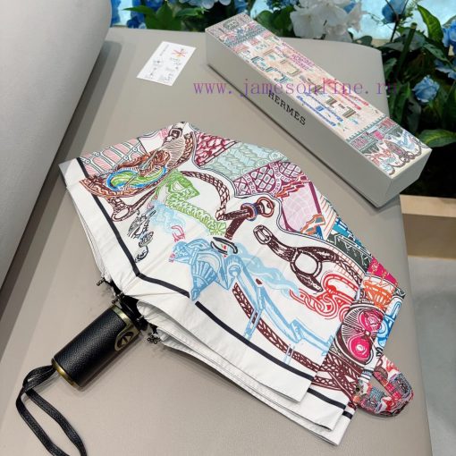 Herm è s 2024 new premium H home triple fold automatic umbrella presents its exquisite craftvxs32xag - Image 8