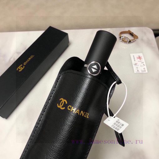 CHANEL Classic Return Chanel Icon Triple Fold Automatic Folding Sunny Umbrella with Chanel S4a8j8yuk - Image 3