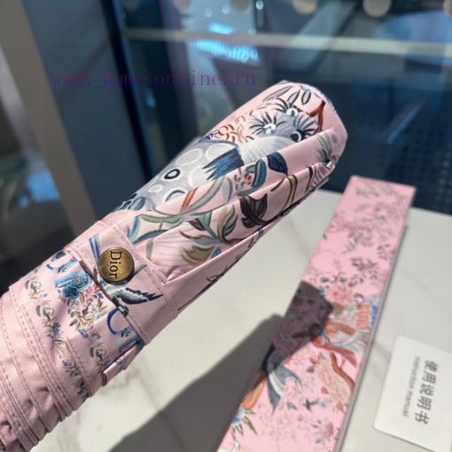 DIOR's new hundred birds three fold automatic folding umbrella, fashionable OEM quality, exq2q72oo3w - Image 5