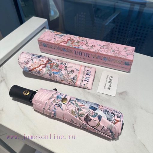 DIOR's new hundred birds three fold automatic folding umbrella, fashionable OEM quality, exq2q72oo3w - Image 8