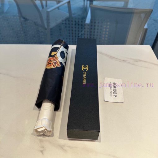 CHANEL's new rose handle and golden branch rose three fold automatic folding umbrella are mavtavve0c - Image 3