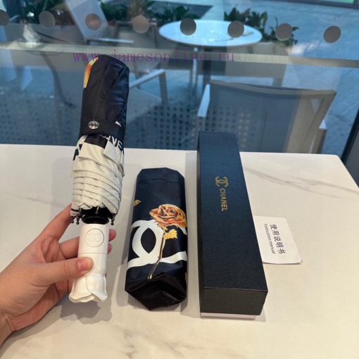 CHANEL's new rose handle and golden branch rose three fold automatic folding umbrella are mavtavve0c - Image 4