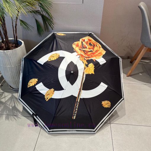 CHANEL's new rose handle and golden branch rose three fold automatic folding umbrella are mavtavve0c - Image 10