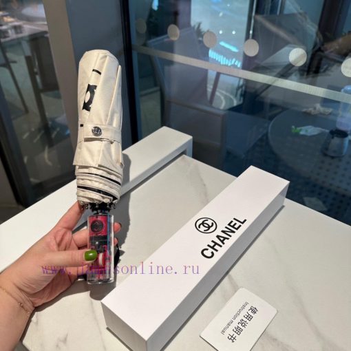 CHANEL transparent handle, three fold automatic folding umbrella, classic hot selling, usingm6fo5coz - Image 3