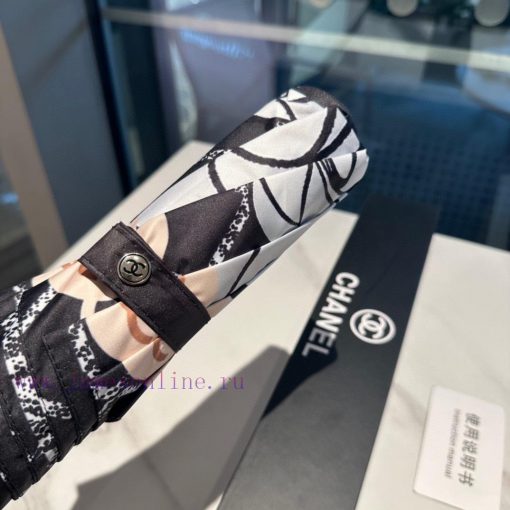 CHANEL tea flower pattern three fold automatic folding umbrella classic hot selling, using Tjesgtb0b - Image 5