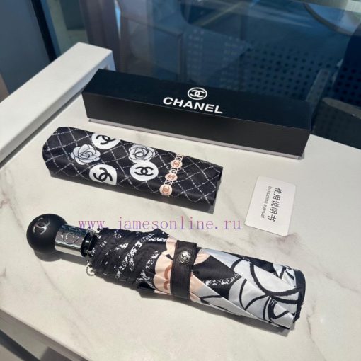 CHANEL tea flower pattern three fold automatic folding umbrella classic hot selling, using Tjesgtb0b - Image 8