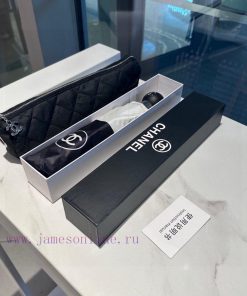 CHANEL chain bag classic Chanel triple fold splicing umbrella face automatic folding umbrellshsakeue