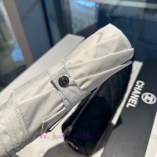CHANEL chain bag classic Chanel triple fold splicing umbrella face automatic folding umbrellshsakeue - Image 5