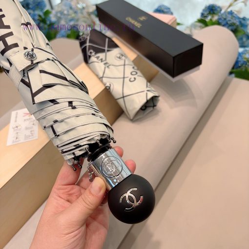 CHANEL Coco 5 Triple Fold Automatic Folding Sunny Umbrella Made from Taiwan Imported UV Prot67y8iwpg - Image 5