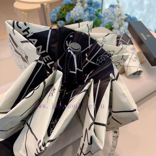 CHANEL Coco 5 Triple Fold Automatic Folding Sunny Umbrella Made from Taiwan Imported UV Prot67y8iwpg - Image 7