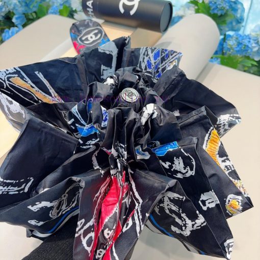 CHANEL crystal handle, five fold manual folding umbrella, made of imported UV resistant umbrq3vm5yd7 - Image 7