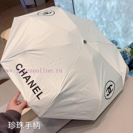 CHANEL pearl handle, five fold manual folding umbrella, made of UV resistant umbrella fabricc99bex9p - Image 10