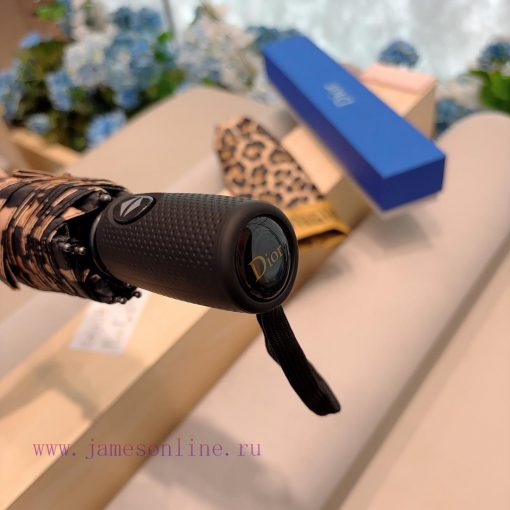 DIOR's new leopard print pattern, three fold automatic folding umbrella, fashionable OEM quarlwin87j - Image 5