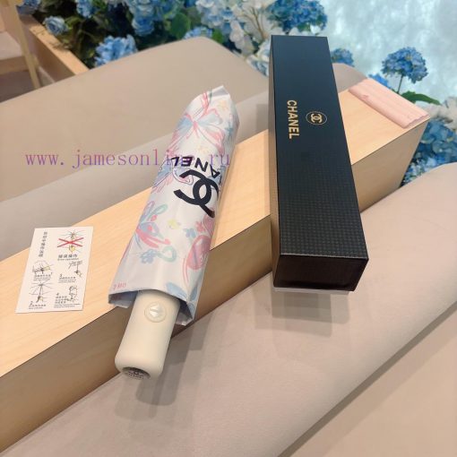 CHANEL Color Butterfly 🦋🦋 Triple fold automatic folding sunny umbrella classic hot selling, 2o1tzsgt