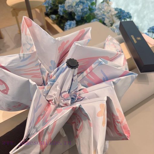 CHANEL Color Butterfly 🦋🦋 Triple fold automatic folding sunny umbrella classic hot selling, 2o1tzsgt - Image 5