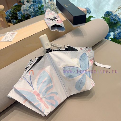 CHANEL Color Butterfly 🦋🦋 Triple fold automatic folding sunny umbrella classic hot selling, 2o1tzsgt - Image 6