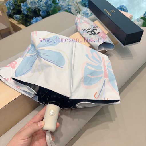 CHANEL Color Butterfly 🦋🦋 Triple fold automatic folding sunny umbrella classic hot selling, 2o1tzsgt - Image 7