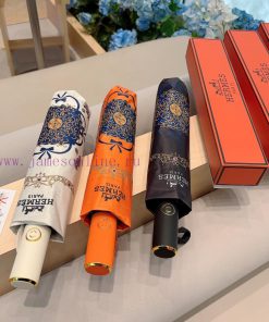 Herm è s 2024 new premium H home triple fold automatic umbrella presents a heavyweight preses9euhbhv