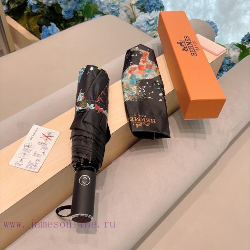Herm è s Huama Premium H Home Triple Fold Automatic Umbrella is presented with its exquisite8lknrfqe - Image 3