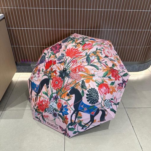 GUCCIGucci's new double horse three fold automatic folding sunny umbrella with sun shading ouupke9cs - Image 9