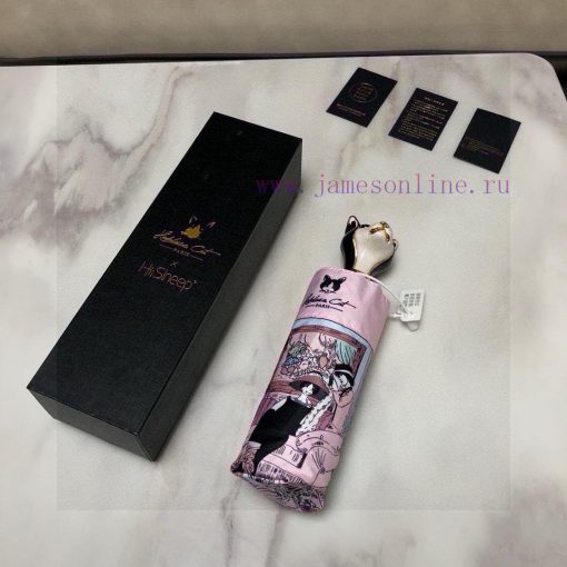 Hepburn Cat is a five fold folding hand folding umbrella that is naturally delicate and has xr2crtei - Image 3
