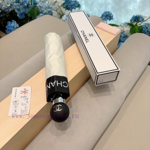 CHANEL Classic Splicing Triple Fold Automatic Folding Umbrella Made of Taiwan Imported UV Prpfpvug0r - Image 2