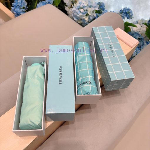 Tiffany Mini Small Sized Grid Five Fold Hand Folding Sunny Umbrella, New and Popular, Comes dx62ut4e - Image 2