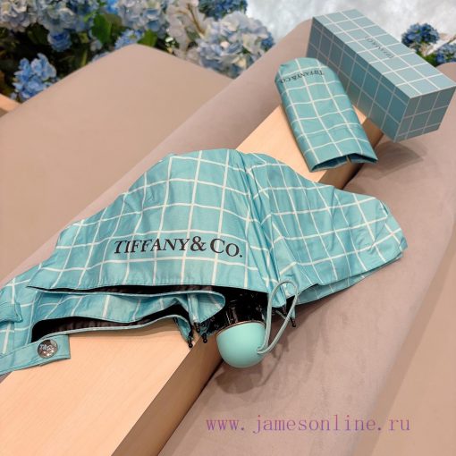 Tiffany Mini Small Sized Grid Five Fold Hand Folding Sunny Umbrella, New and Popular, Comes dx62ut4e - Image 6