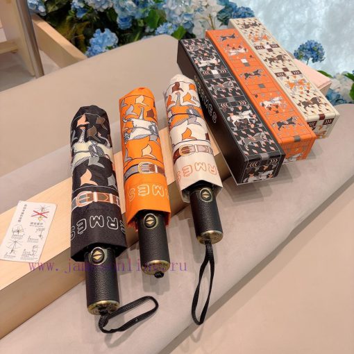 Herm è s' premium H home triple fold automatic umbrella is presented with its exquisite crafsh5c2l7k