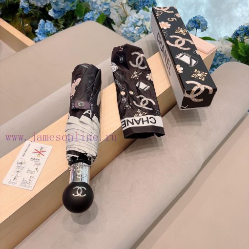 CHANEL Accessories Triple Fold Automatic Folding Umbrella Made from Taiwan Imported UV Protem9pcsw6p - Image 3