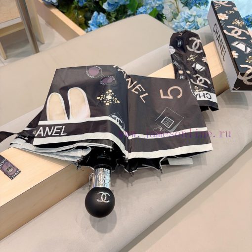 CHANEL Accessories Triple Fold Automatic Folding Umbrella Made from Taiwan Imported UV Protem9pcsw6p - Image 6