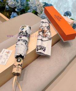 Herm è s chain horse premium H home triple fold automatic umbrella presents a heavyweight pr79j9uwqv