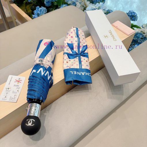 CHANEL Butterfly Knot Classic Returns, Triple Fold Automatic Folding Umbrella with Chanel Soxjozmn8z - Image 2
