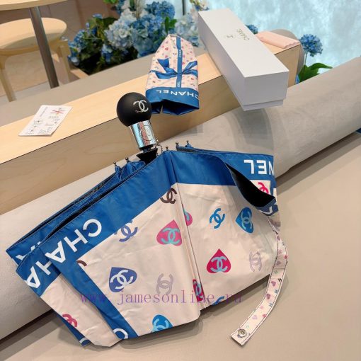 CHANEL Butterfly Knot Classic Returns, Triple Fold Automatic Folding Umbrella with Chanel Soxjozmn8z - Image 5
