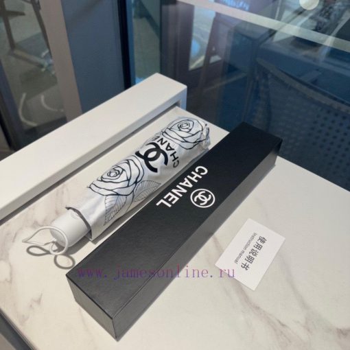 CHANEL Rose Pattern Triple Fold Automatic Folding Sunny Umbrella Classic Hot Sale Selected Tk4hsd9q4 - Image 3