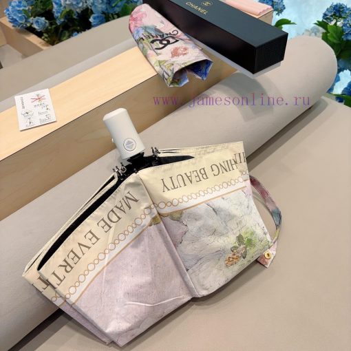 CHANEL's three fold automatic folding umbrella is made of Taiwan imported UV resistant umbred44zbfi1 - Image 7